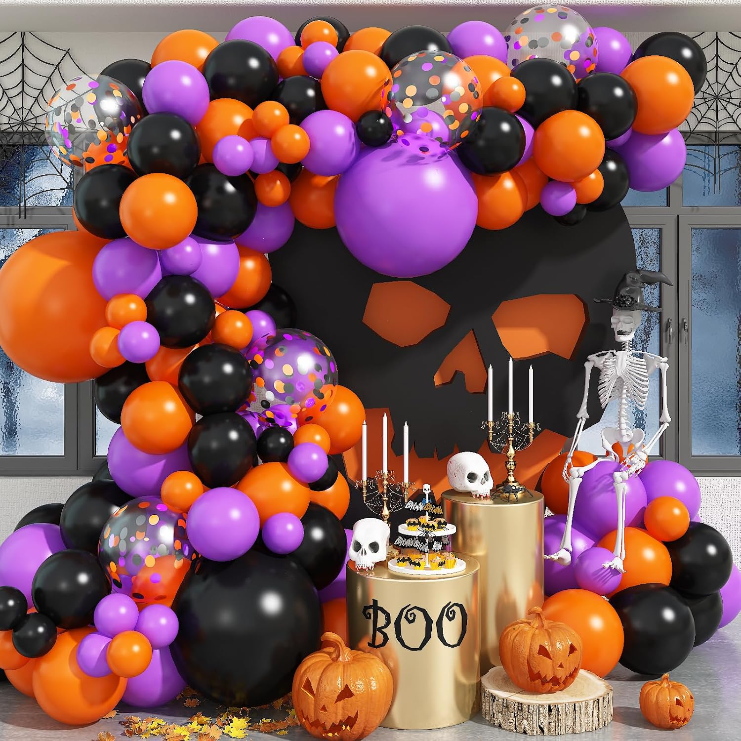 Balloon Arch Kit - Jobkoo Halloween Balloon Arch Garland Kit