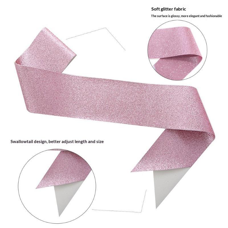 Birthday Sash Glitter - Glitter Blank Satin Sash DIY Make