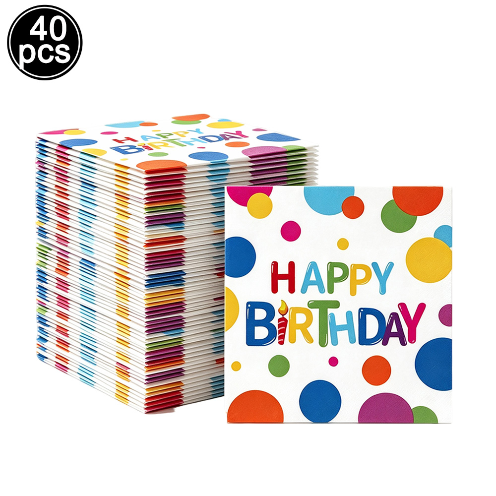 Colorful Polka Dot Happy Birth - Paper Straw Color 评论和价格