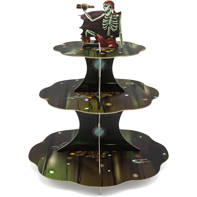 Skull Pirate Cupcake Stand Tie - Cupcake Stand Tier 评论和价格