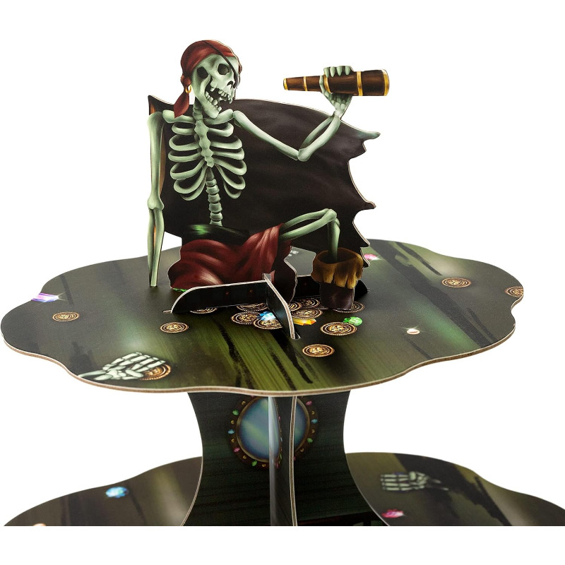 Skull Pirate Cupcake Stand Tie - Cupcake Stand Tier 评论和价格