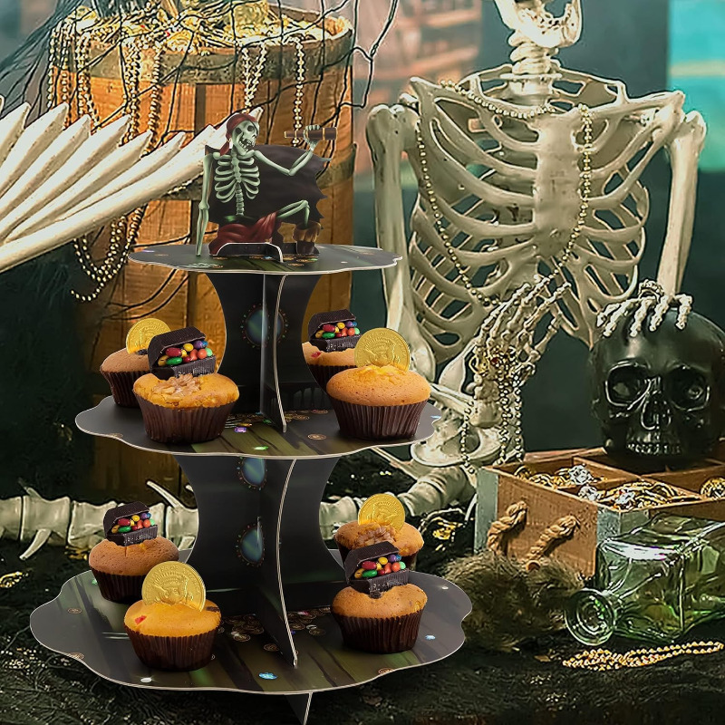 Skull Pirate Cupcake Stand Tie - Cupcake Stand Tier 评论和价格