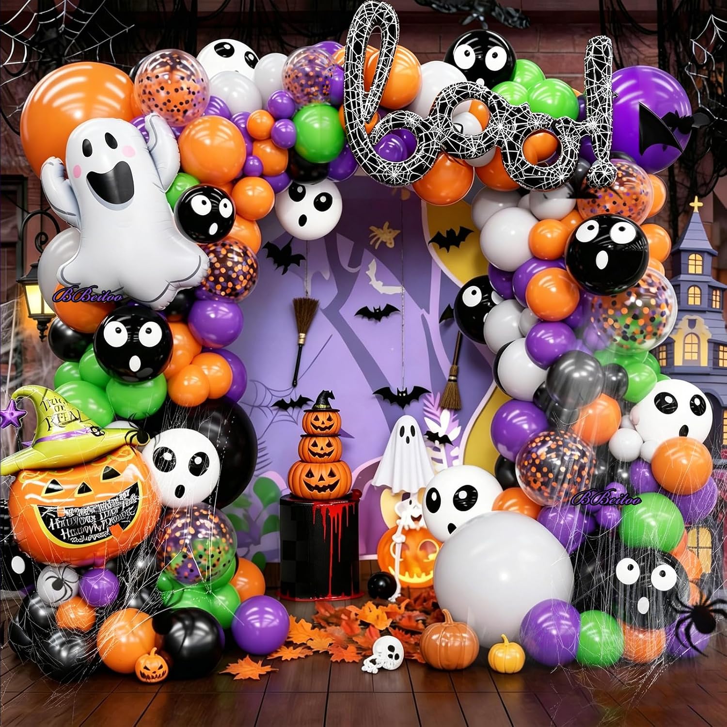 184Pcs Halloween Balloon Arch  - Balloon Arch Kit 评论和价格