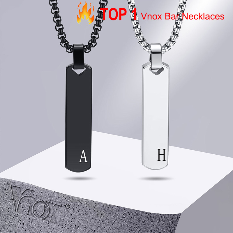 Vnox Initial Bar Necklace for  - Event Z 评论和价格
