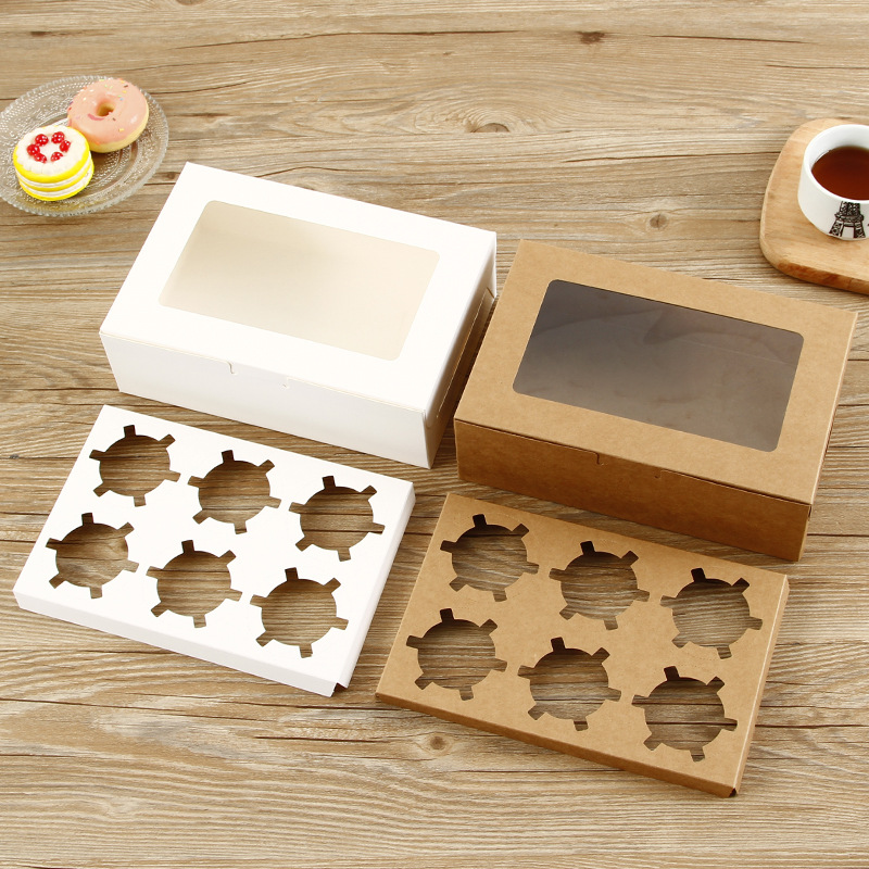 Cupcake Boxes with Clear Windo - Event Party Box 评论和价格