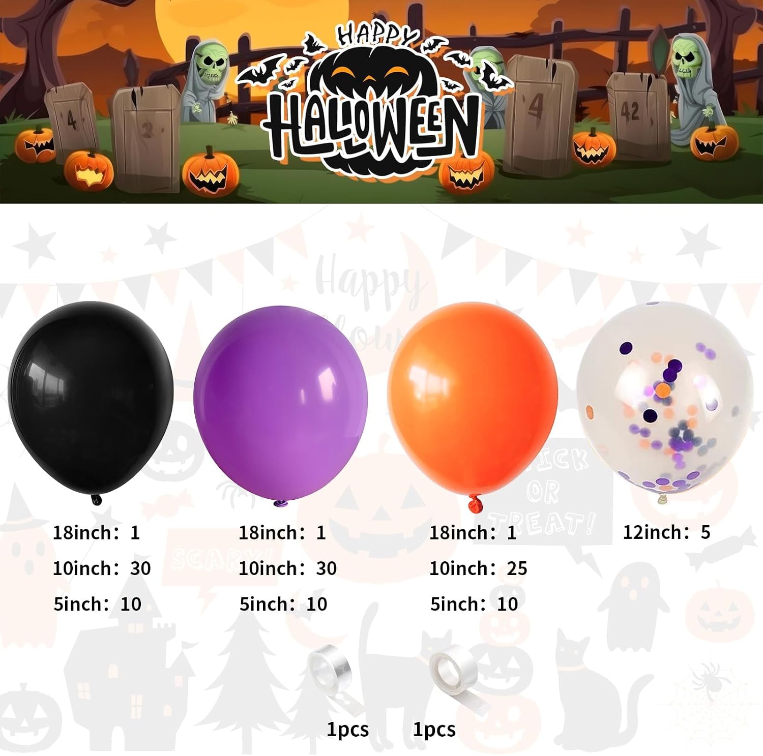 Jobkoo Halloween Balloon Arch  - Balloon Arch Kit 评论和价格