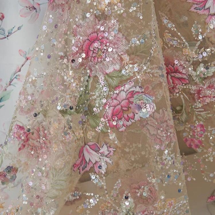 1M 120Cm Wide Luxury Beaded La - Glitter Tablecloth 评论和价格